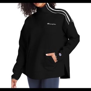 Champion oversized Sport Mock Neck Pullover Sweater Sweatshirt Size Small
